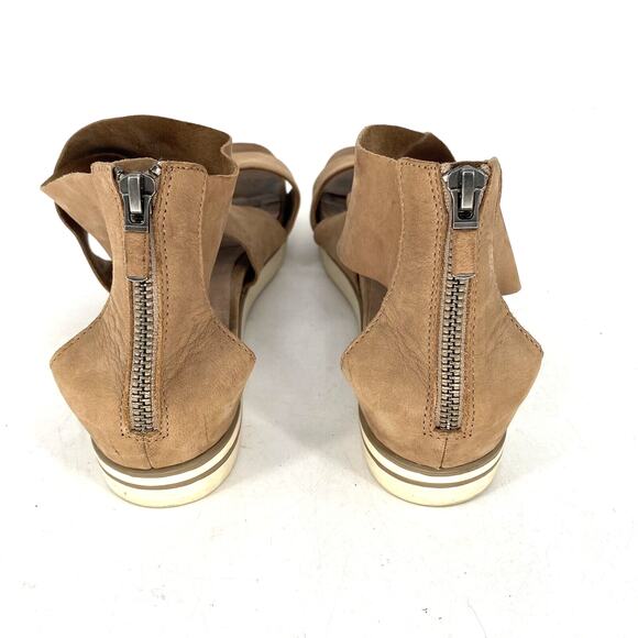 Eileen Fisher Sport Leather Tumbled Sneaker Platform Roman Sandals Size 8.5 - Picture 3 of 10